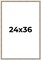 Classic Modern Silver Picture Frame - UV Acrylic, Foam Board Backing, Hanging Hardware